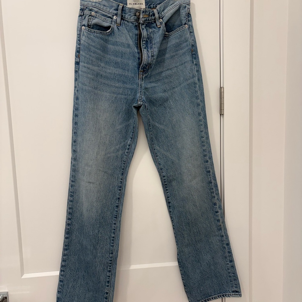SLVRLAKE Women's Boot Cut Jeans - Light Blue